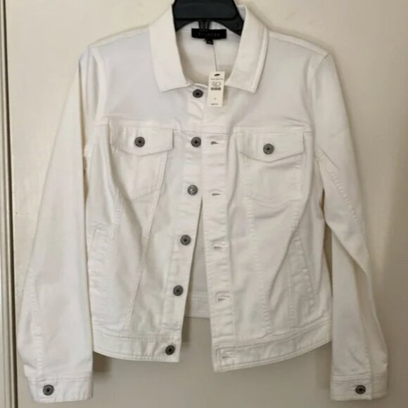 Talbots Jackets & Blazers - NWT Talbots White Jean Jacket Size Small